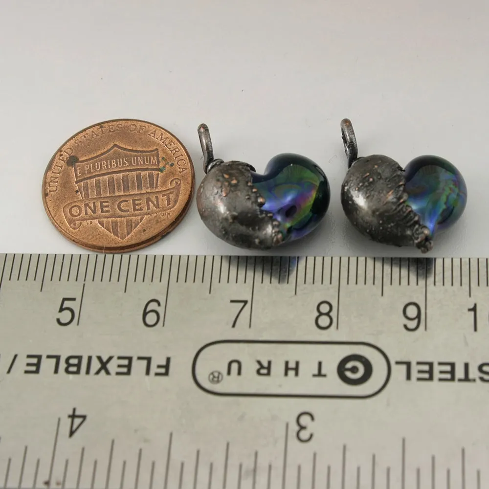 Dark Metallic Hearts with Copper Electroforming