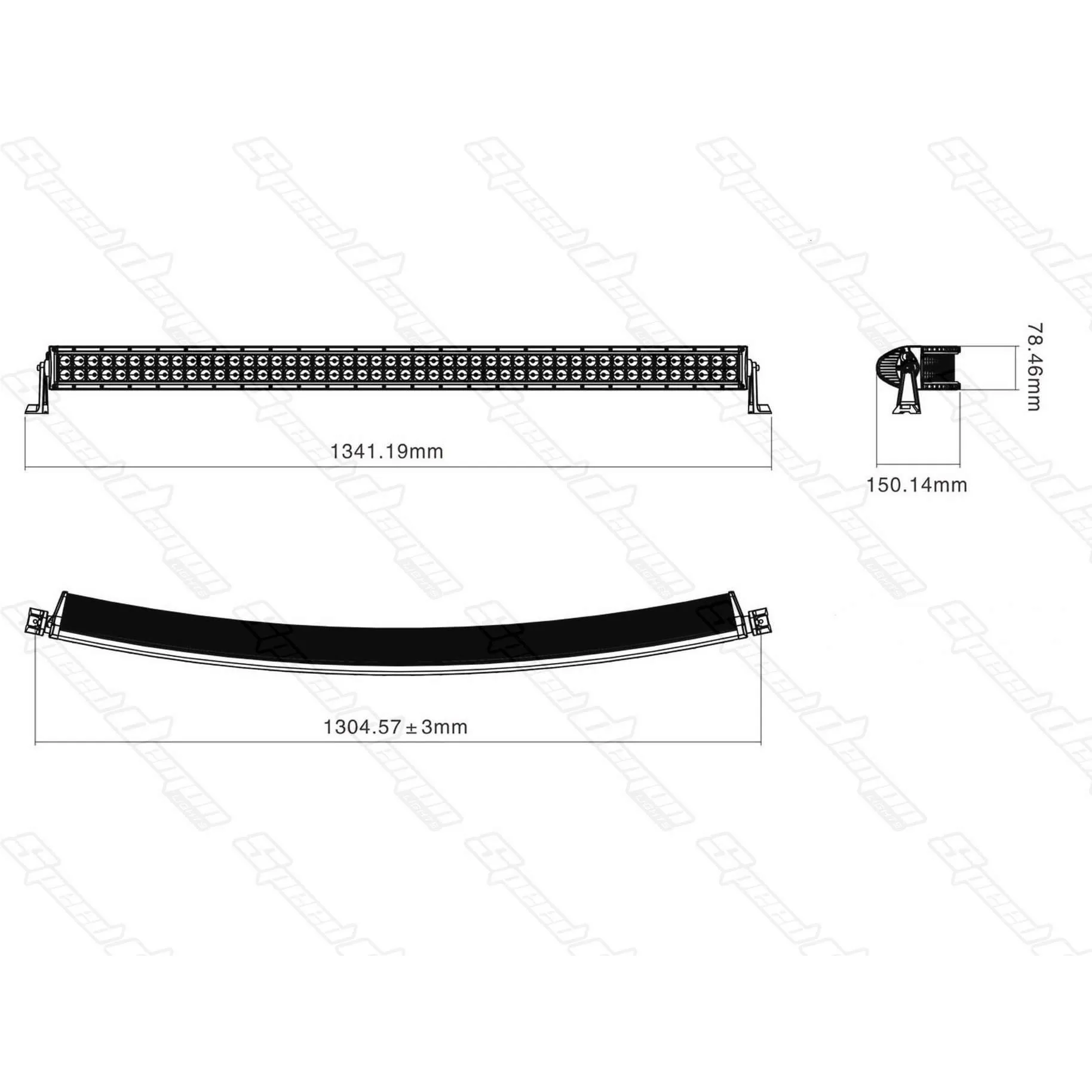 *Discontinued* 2010-2015 Dodge Roof Mount for DRCX 54" Light Bar (10-30121)