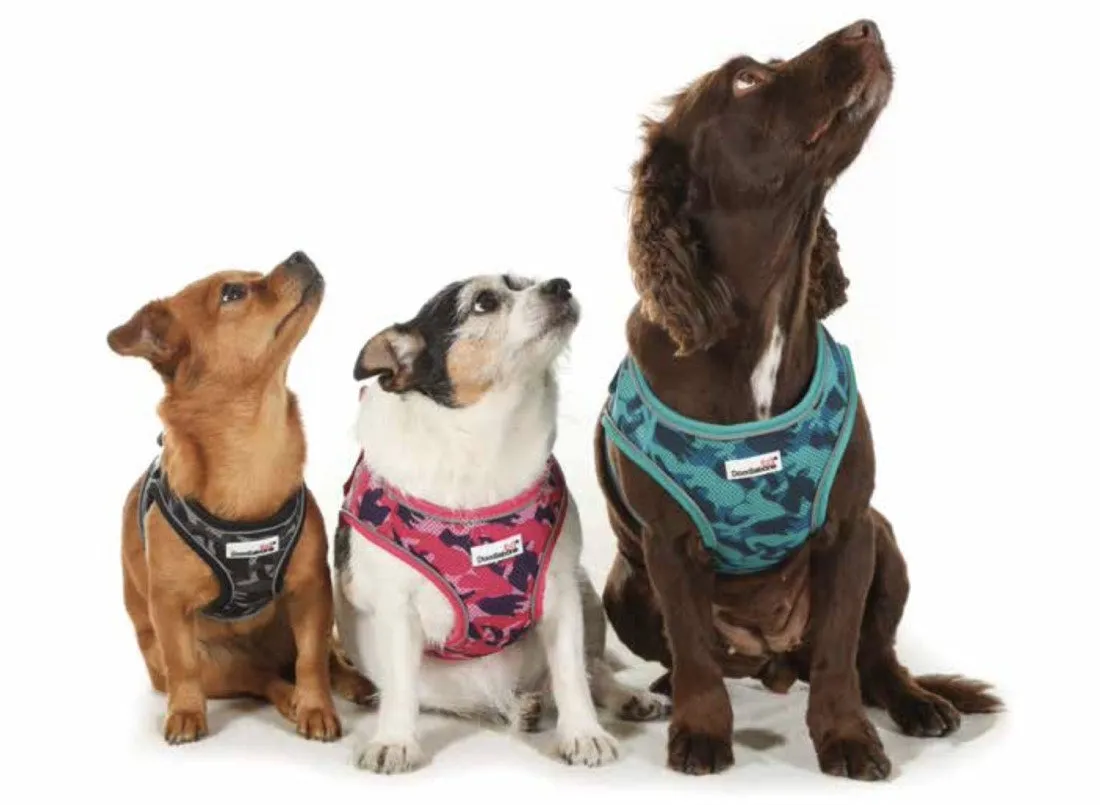 Doodlebone Snappy Step In Dog Harness - Smokey Grey Camo