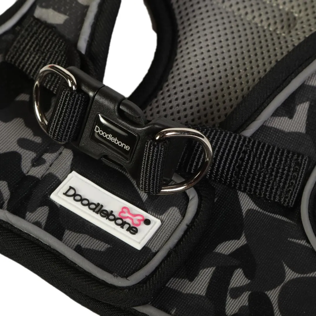 Doodlebone Snappy Step In Dog Harness - Smokey Grey Camo