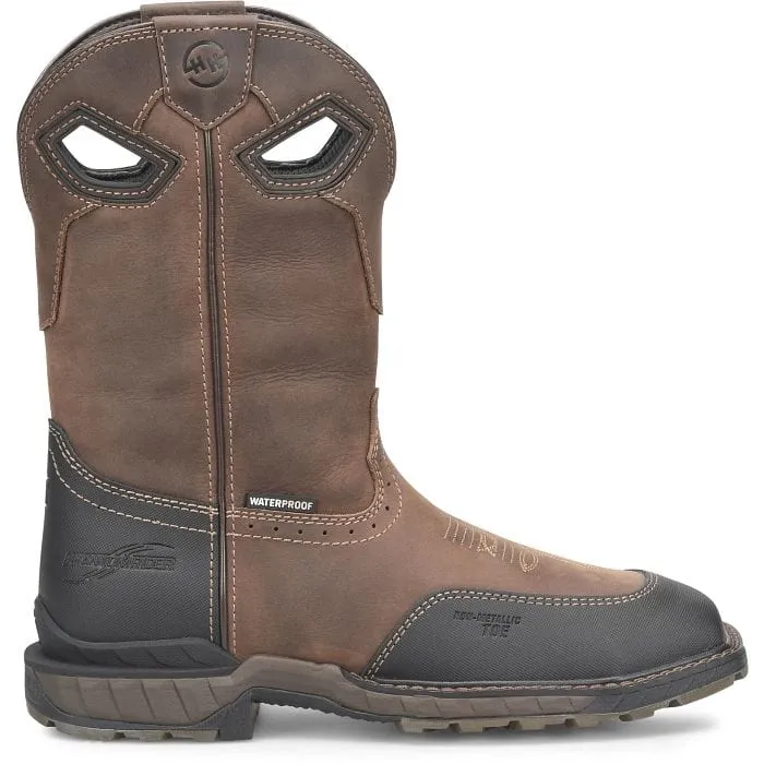 Double H Men's Phantom Rider Visor Dark Brown Waterproof Composite Toe Work Boots DH5396