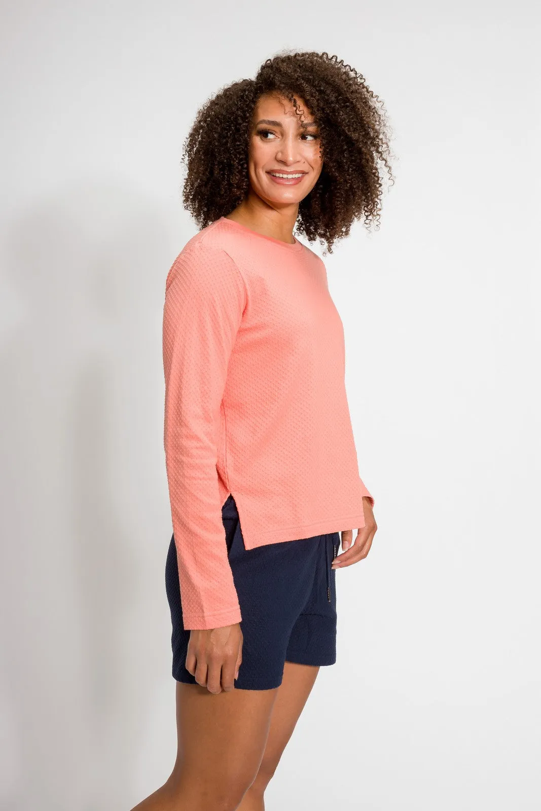 Emma | Women's Bubble Knit Crew Neck Sweatshirt