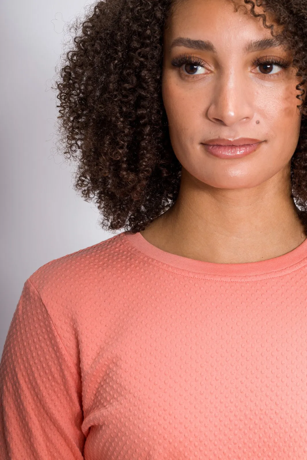 Emma | Women's Bubble Knit Crew Neck Sweatshirt