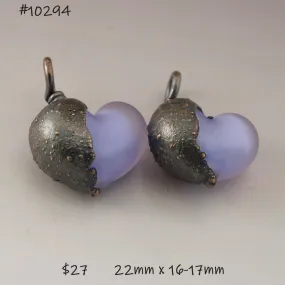 Etched Light Purple Hearts with Copper Electroforming