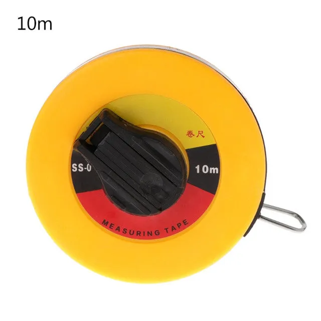 Fiber Measuring Tape 10/30m Hand-held Disc Flexible Ruler Wind Up Measure