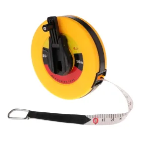 Fiber Measuring Tape 10/30m Hand-held Disc Flexible Ruler Wind Up Measure
