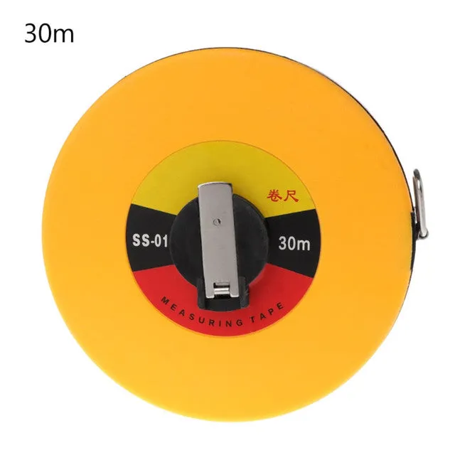 Fiber Measuring Tape 10/30m Hand-held Disc Flexible Ruler Wind Up Measure