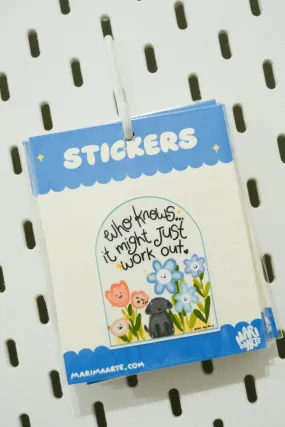 FLORAL IT MIGHT JUST WORK OUT STICKER