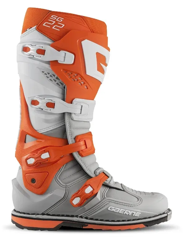 Gaerne SG22 Orange White Grey Motocross Boots
