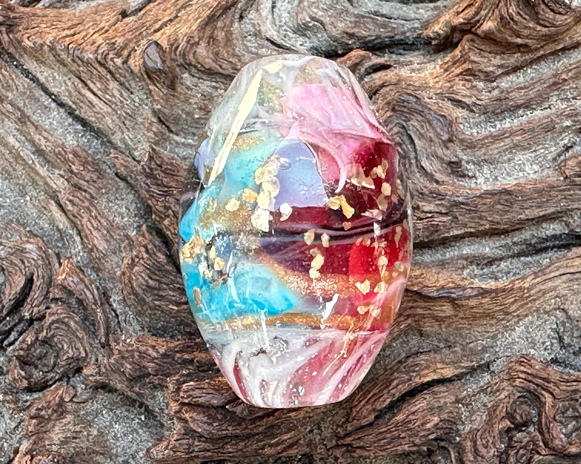 Garden Swirl Lampwork Focal Bead