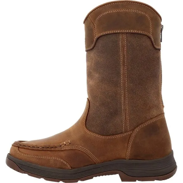 Georgia Boot Men's Athens Superlyte Wellington Brown Waterproof Pull On Work Boot GB00549