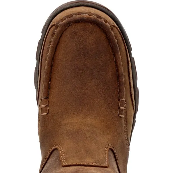 Georgia Boot Men's Athens Superlyte Wellington Brown Waterproof Pull On Work Boot GB00549