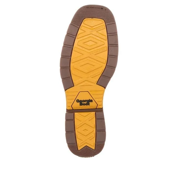 Georgia Boot Men's Black and Brown Square Toe Work Boot GB00266