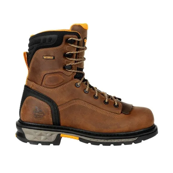 Georgia Boot Men's Carbo-Tec LTX Black and Brown Waterproof Round Toe Work Boot GB00392