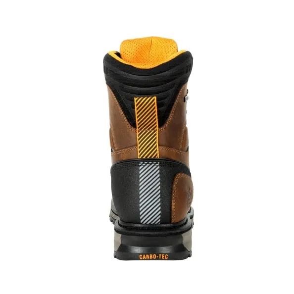 Georgia Boot Men's Carbo-Tec LTX Black and Brown Waterproof Round Toe Work Boot GB00392