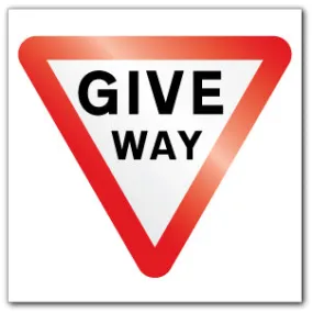 Give way 600mm (Post/Fence Fix)
