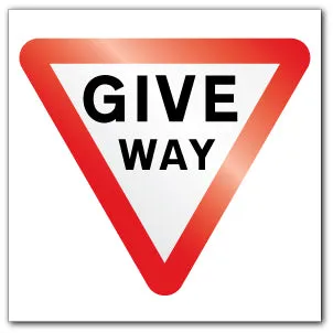 Give way 600mm (Post/Fence Fix)