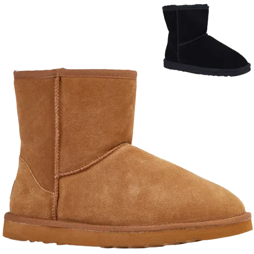 GROSBY Jackaroo Mens UGG Boots Genuine Sheepskin Suede Leather Short Classic