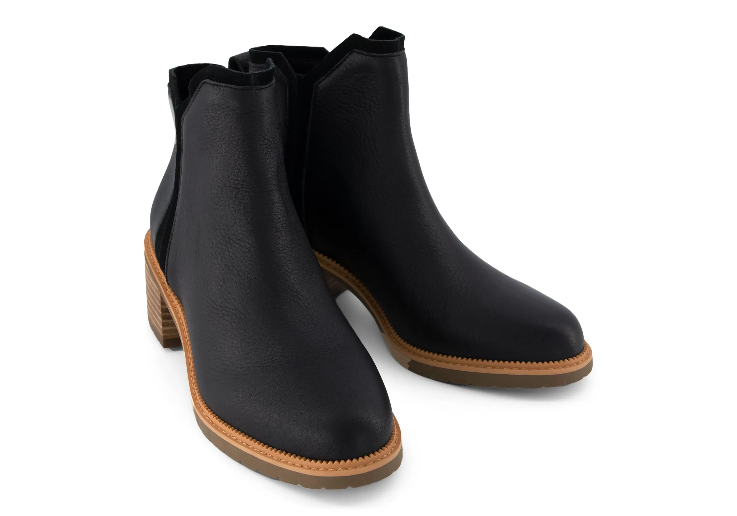 Hailey Heeled Boot - Black Leather