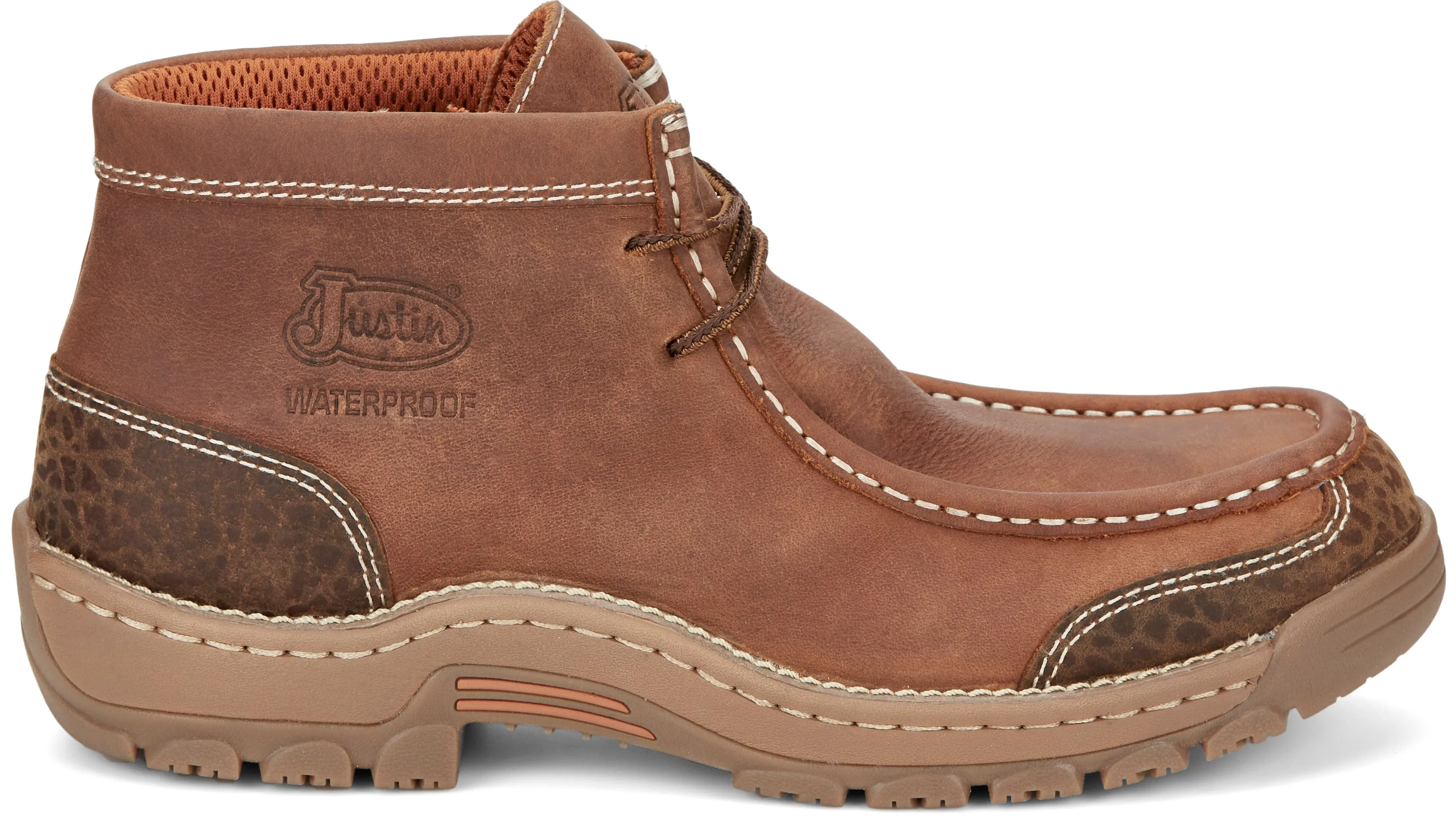 Justin Men's Crafton Barley Brown Waterproof Work Shoe SE251