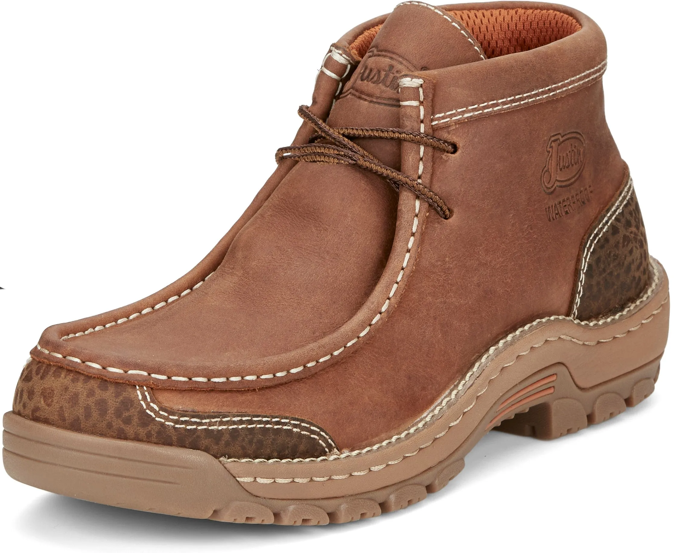 Justin Men's Crafton Barley Brown Waterproof Work Shoe SE251