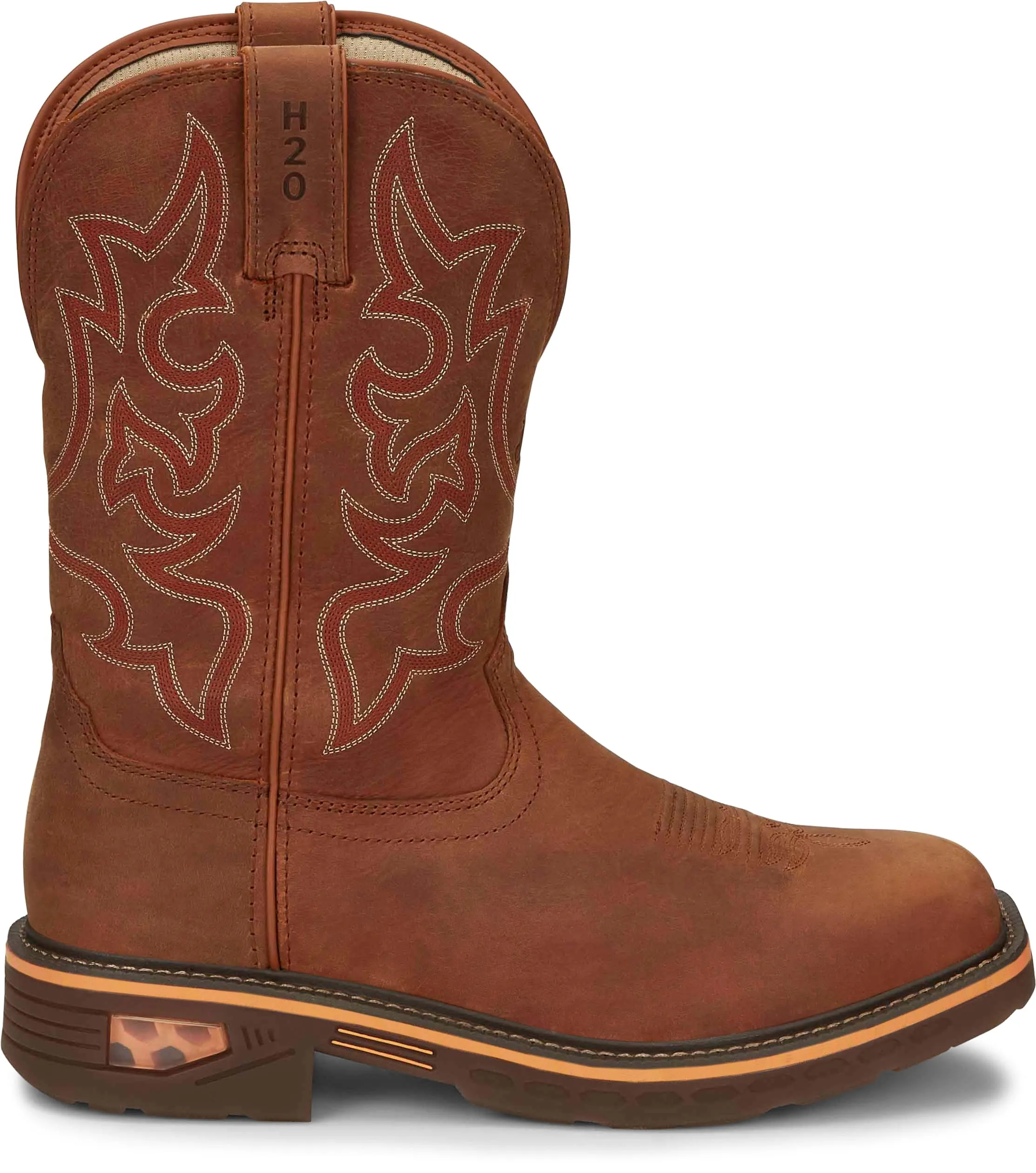 Justin Men's Resistor Russet Brown Waterproof Work Boots CR4011