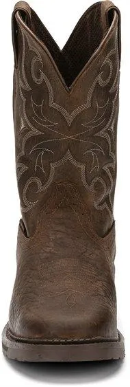 Justin Men's Stampede Amarillo Chocolate Steel Toe Work Boots WK4311