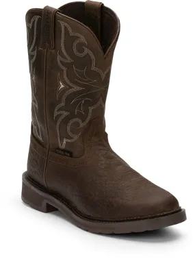 Justin Men's Stampede Amarillo Chocolate Steel Toe Work Boots WK4311