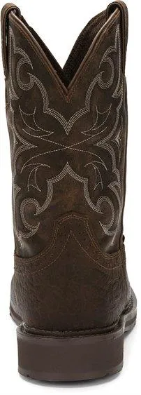 Justin Men's Stampede Amarillo Chocolate Steel Toe Work Boots WK4311