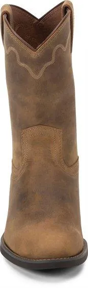 Justin Men's Stampede Jeb Tan Apache Round Toe Roper Boots 3902
