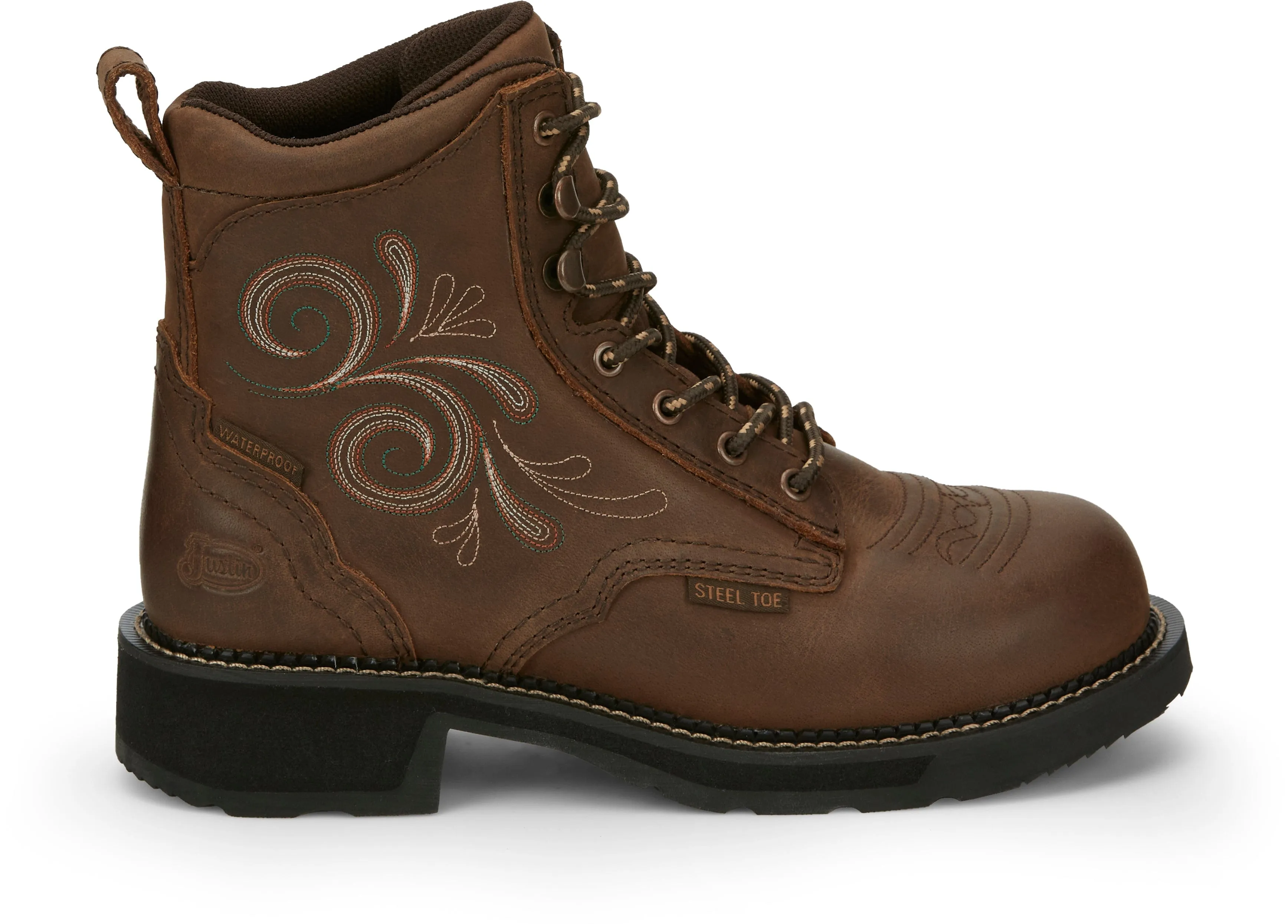 Justin Women's Gypsy Katerina Waterproof Steel Toe Lace Up Work Boots GY985
