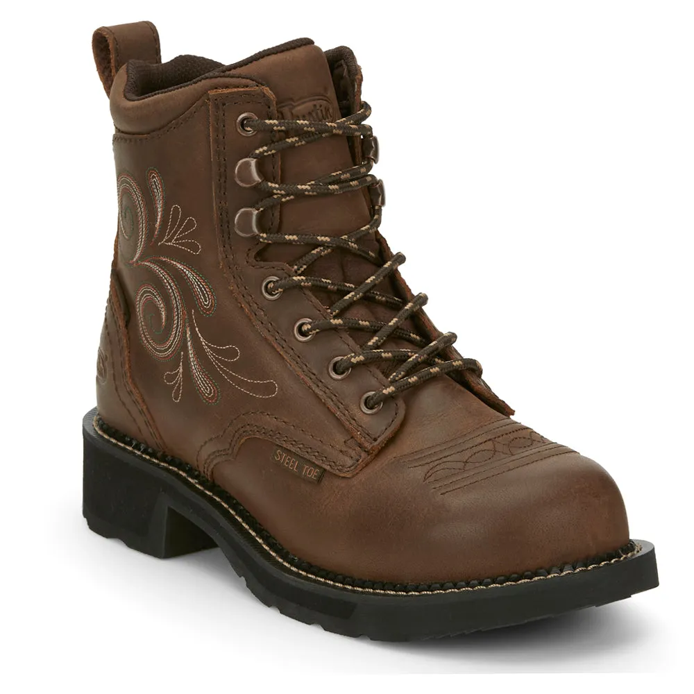 Katerina 6 inch Waterproof Steel Toe Work Boots