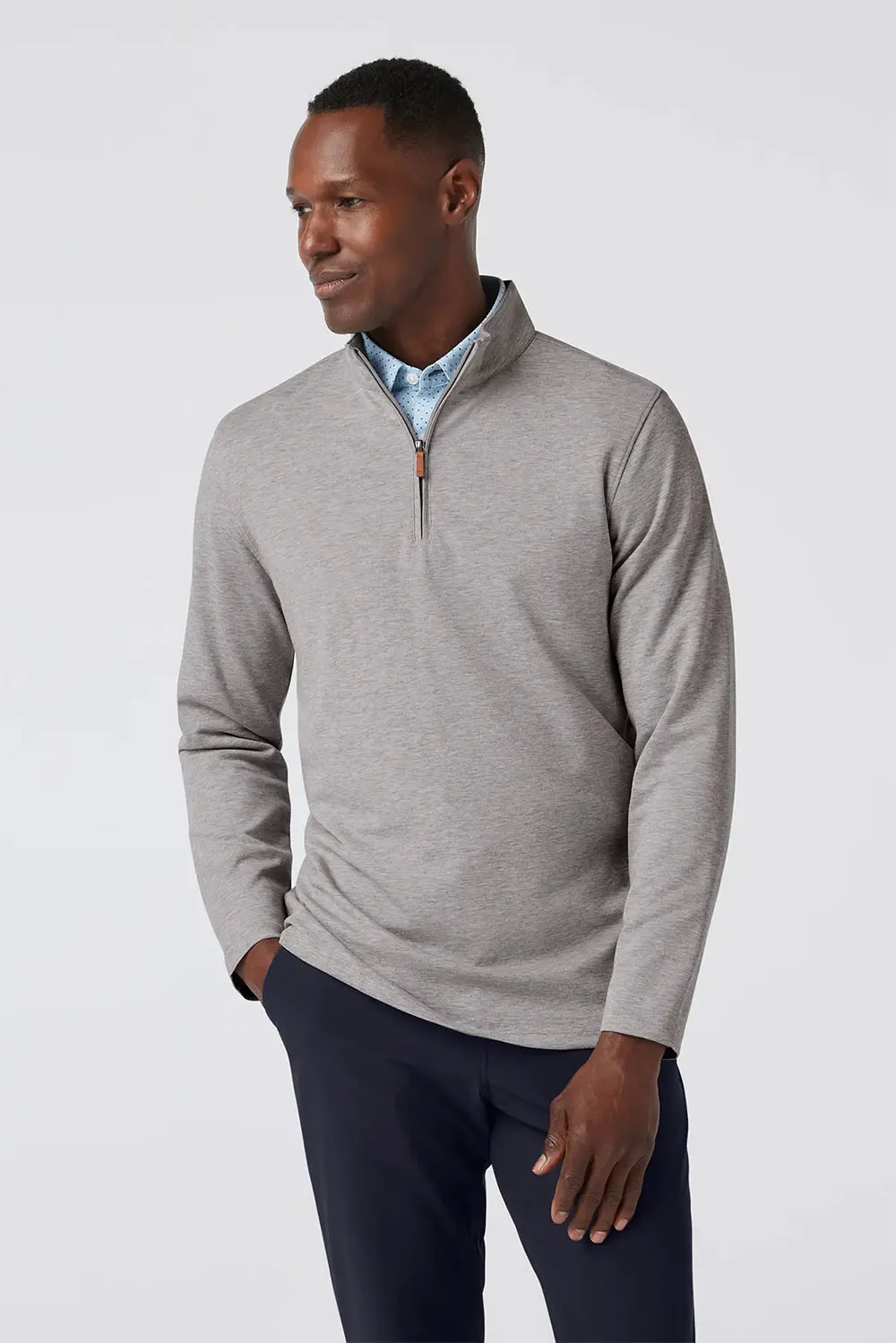 KPI QUARTER ZIP Silver Heather