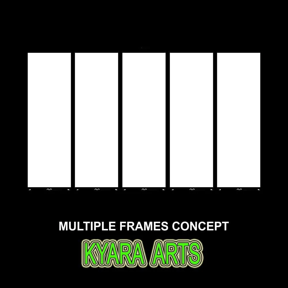 KYARA ARTS Multiple Frames, Beautiful Kerala Mural Art Krishna Radha Wall Painting for Living Room, Bedroom, Office, Hotels, Drawing Room Wooden Framed Digital Painting (50inch x 30inch)