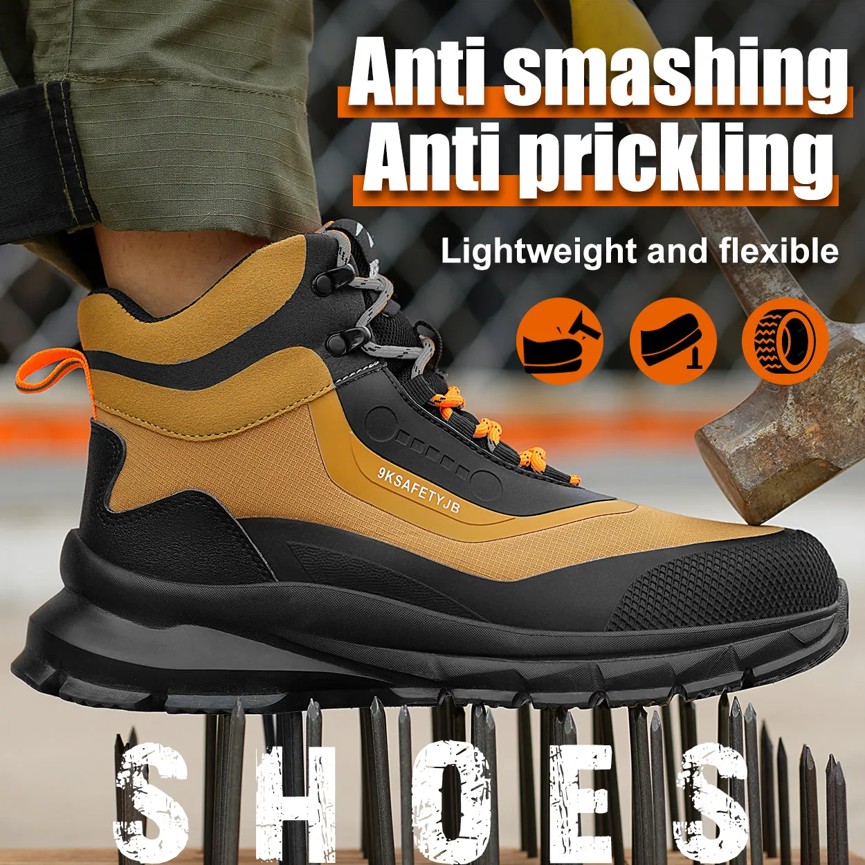 Leather Industrial Safety Boots for Men(JB-925)
