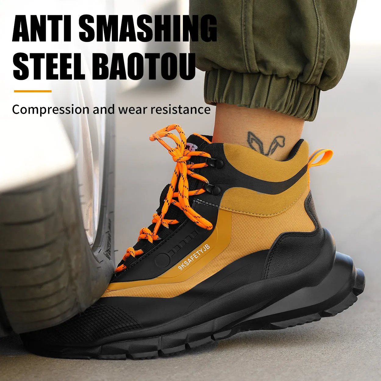 Leather Industrial Safety Boots for Men(JB-925)