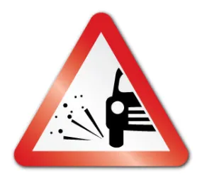 Loose chippings symbol (Rigid PVC)