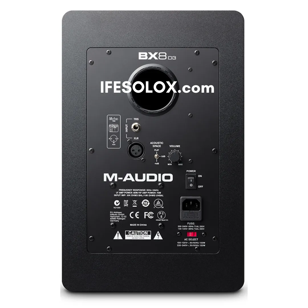 M-AUDIO BX8 D3 Dual (2-Way) 8" 150W Powered Studio Monitor Speaker for Music Production and Mixing - Brand New