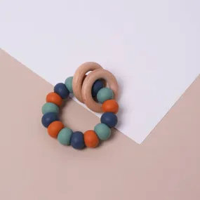Mango Mix Silicone and Beechwood Teether