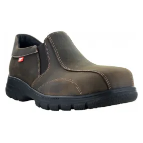 Mellow Walk Quentin Men's Metal Free Composite Toe Slip On Work Shoe - Brown 541128