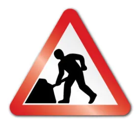 Men at work symbol (Self Adhesive)
