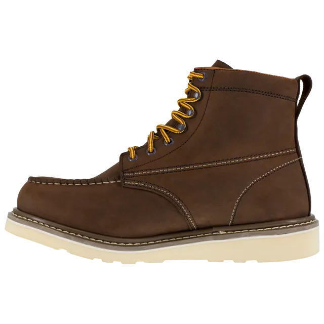 MEN'S IRON AGE 6 INCH BROWN WEDGE WORK BOOT IA5061