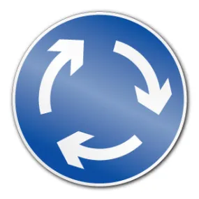 Mini roundabout symbol (Post/Fence Fix)