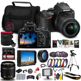 Nikon D3500 DSLR Camera with 18-55mm Lens (1590)   4K Monitor   2 x 64GB Extreme Pro Card Ultimate Bundle