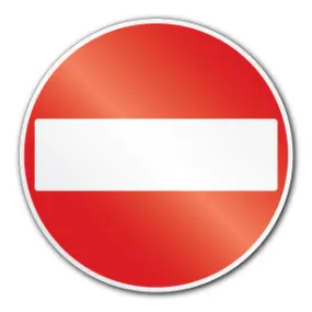No Entry 600mmx600mm (Self Adhesive)