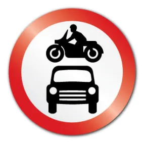 No motorbikes or cars 600mm (Post/Fence Fix)