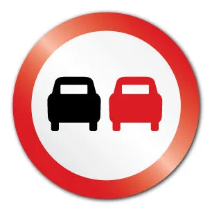 No overtaking 600mm (Post/Fence Fix)