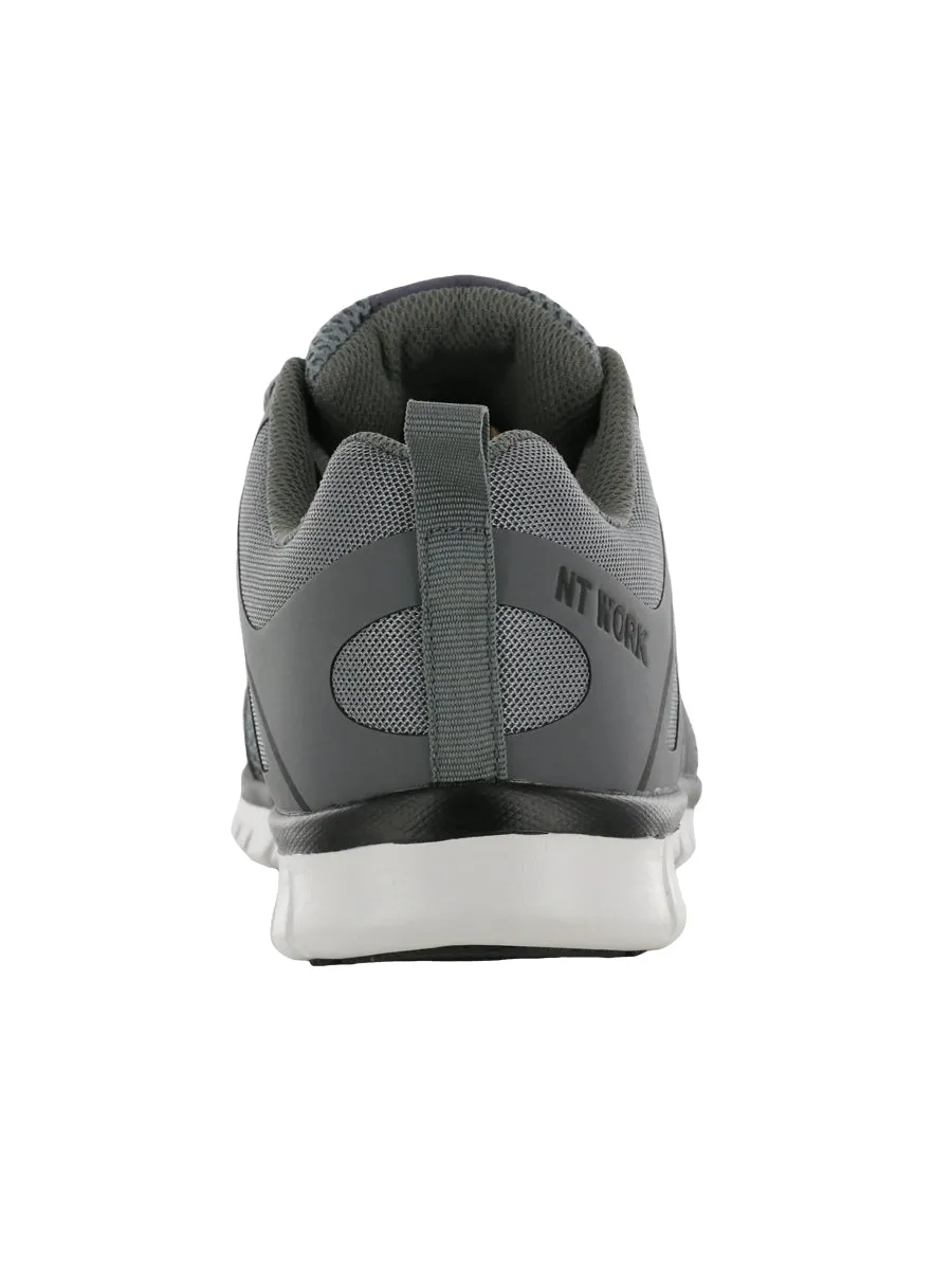 NT Work Men's Phoenix Charcoal Alloy Toe Slip-Resistant Athletic Work Shoe