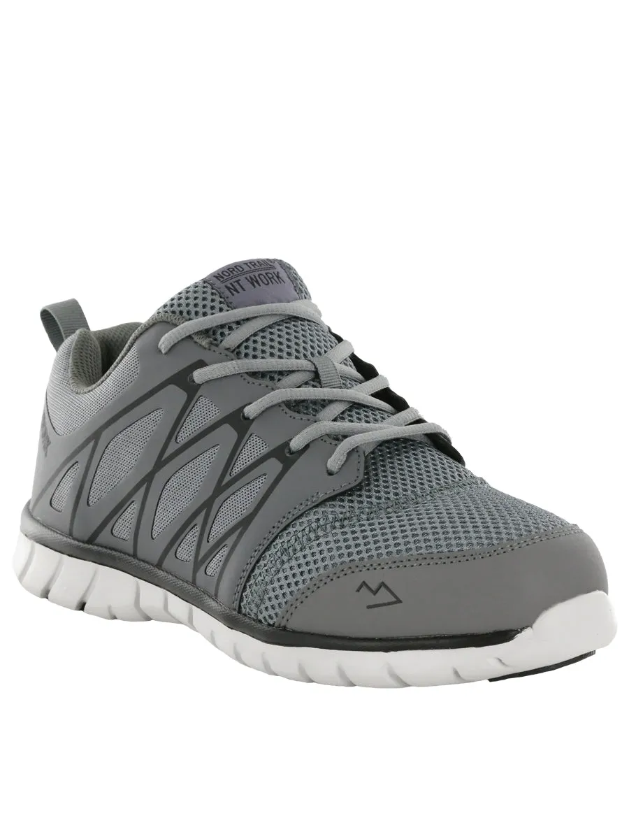 NT Work Men's Phoenix Charcoal Alloy Toe Slip-Resistant Athletic Work Shoe