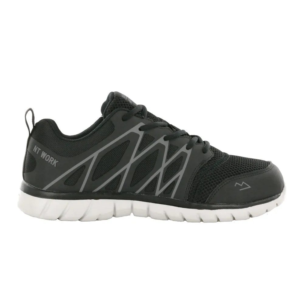 NT Work Women's Vegas Black Alloy Toe Slip-Resistant Work Shoe